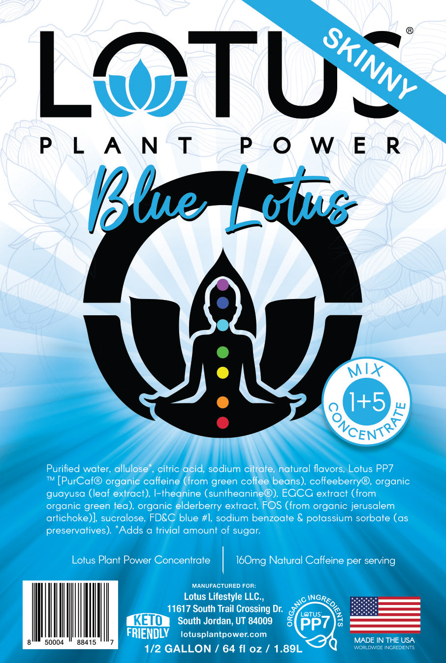 Blue Lotus Plant Power Zero Sugar Concentrate