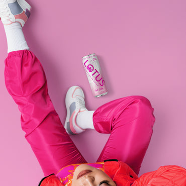 Pink Lotus with girl in pink workout gear