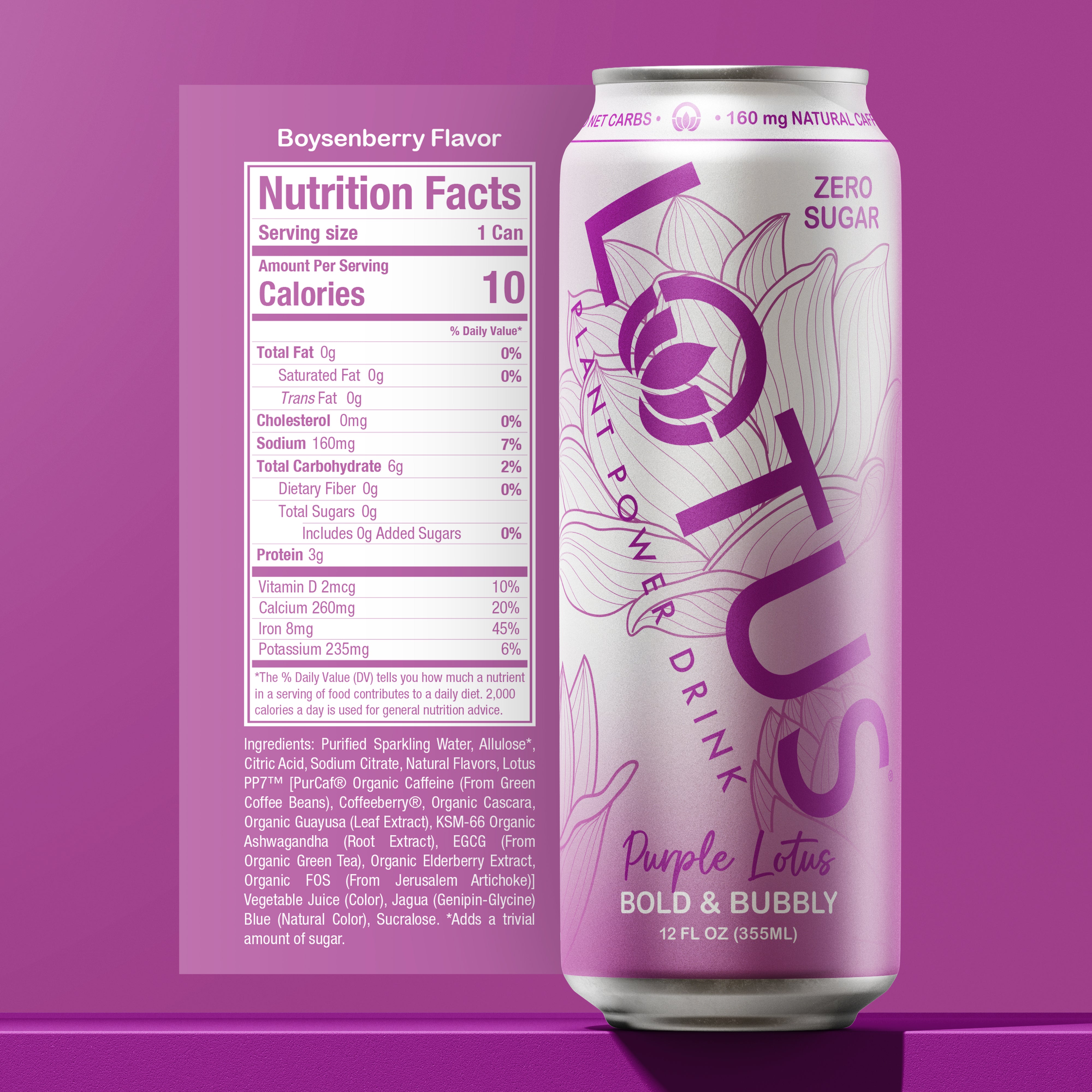 Purple Lotus Plant Power Drink™ (zero sugar)