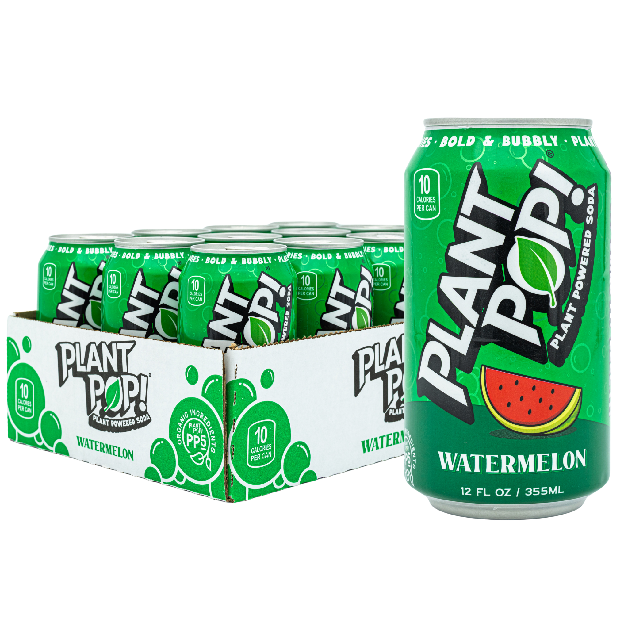 Green Watermelon Plant Pop Cans, a multifunctional plant-based soda