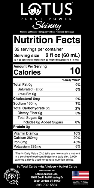 Blue Lotus Plant Power Zero Sugar Concentrate