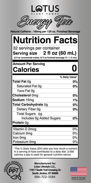 Lotus Energy Tea Concentrate (Unsweetened)