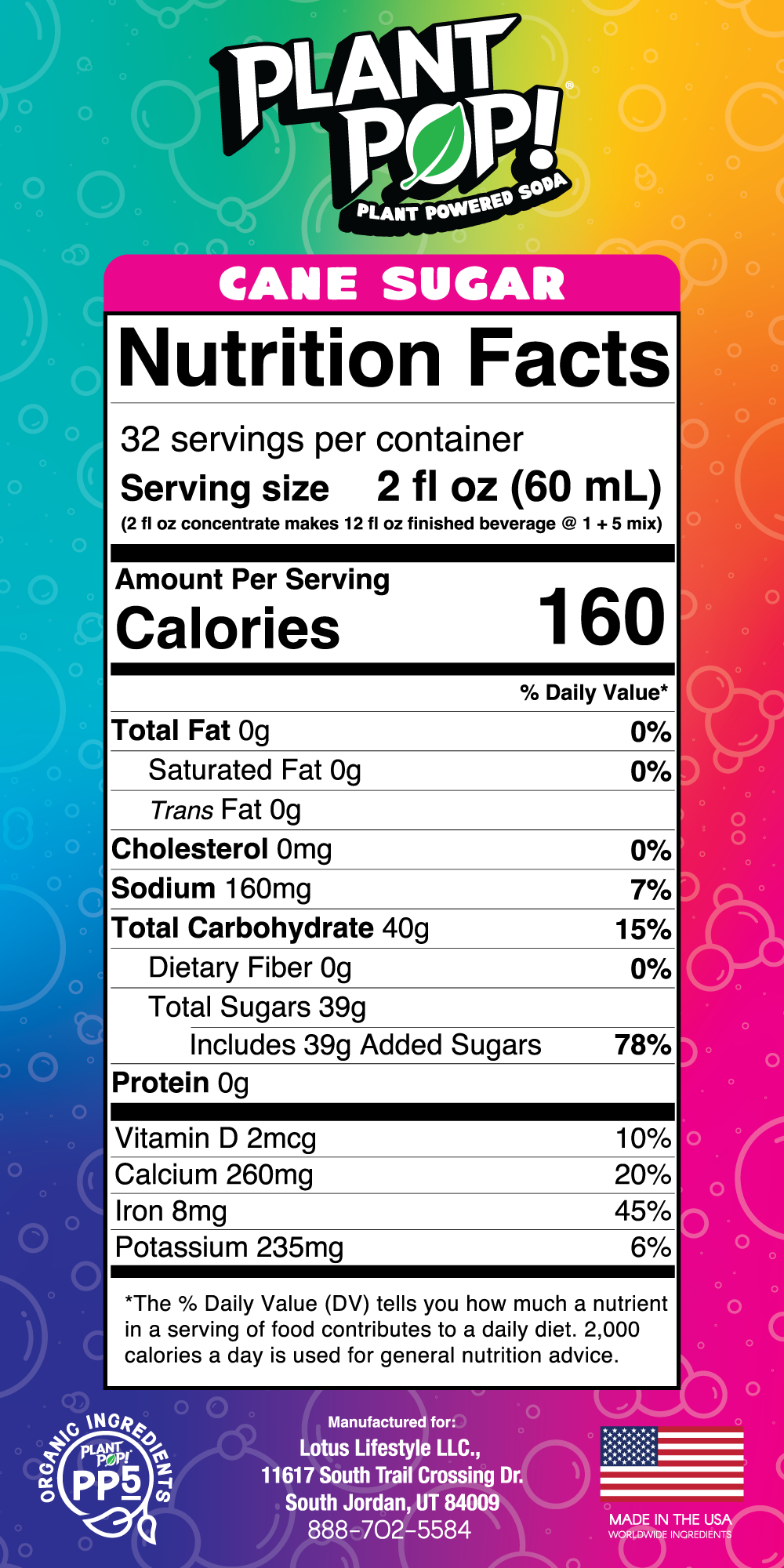 Plant Pop® Refresca (Cane Sugar) Concentrate